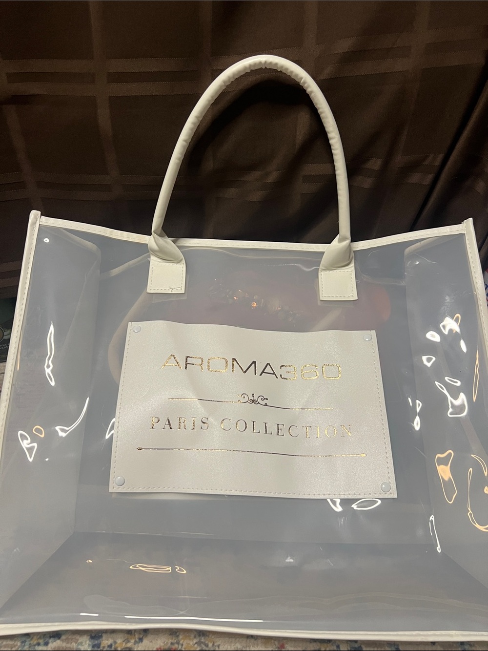 Aroma360 Paris Collection Tote Bag – White/Clear PVC